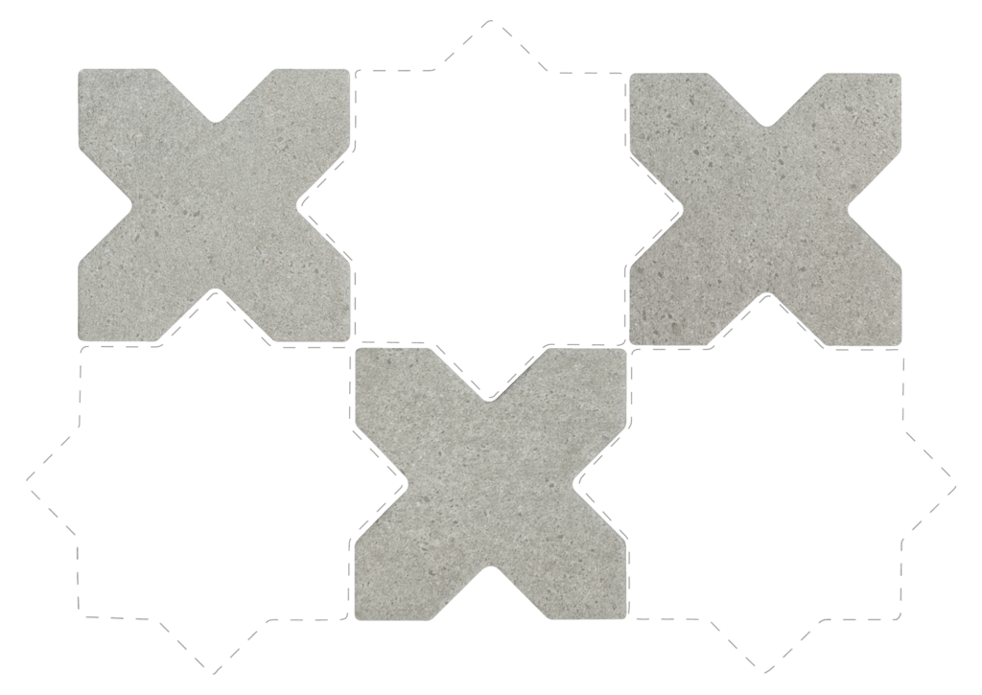 Elda Cross Grey 12x12cm.