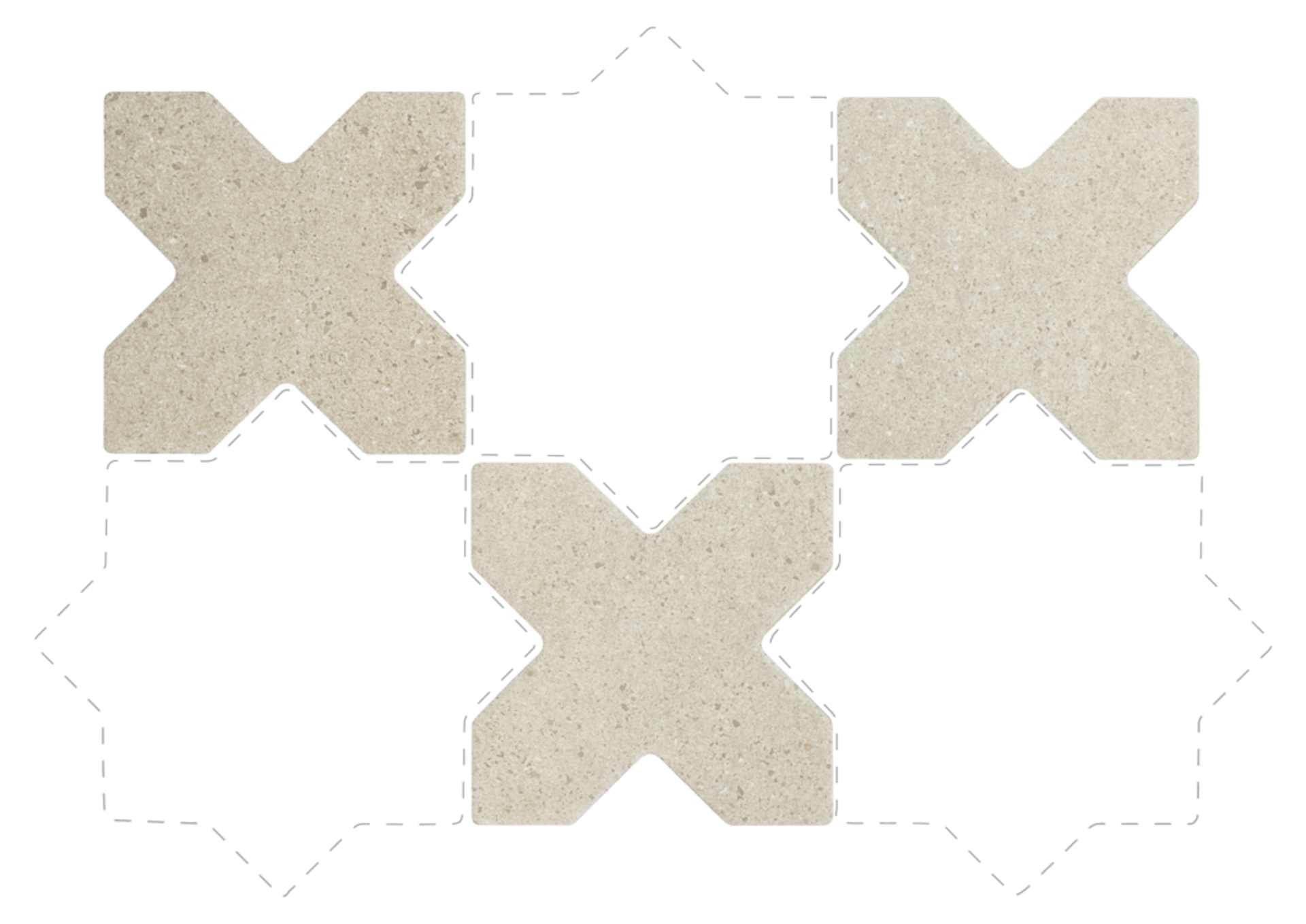 Elda Cross Sand 12x12cm.