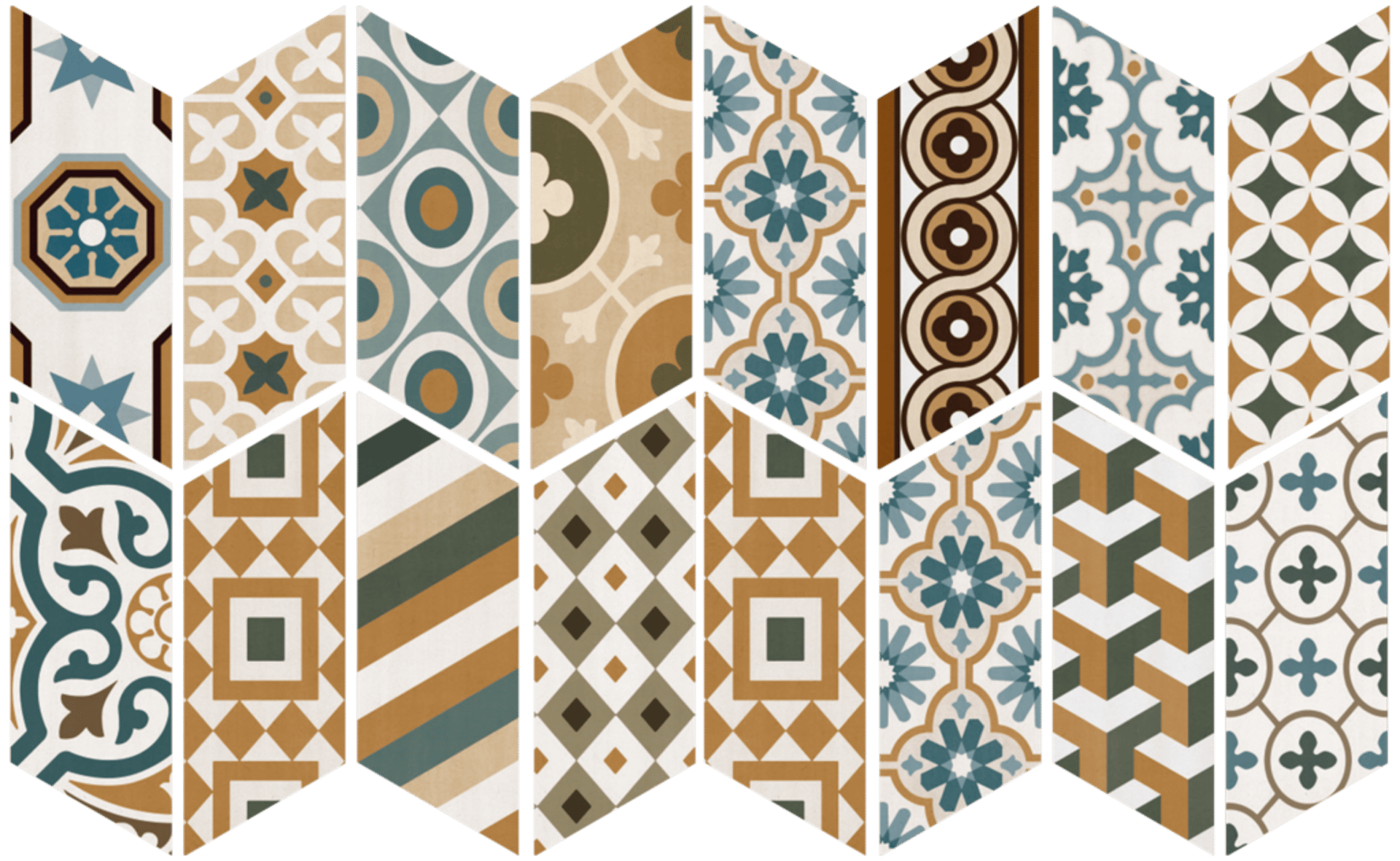 Chevron Patchwork Color Derecho 9X20,5cm.