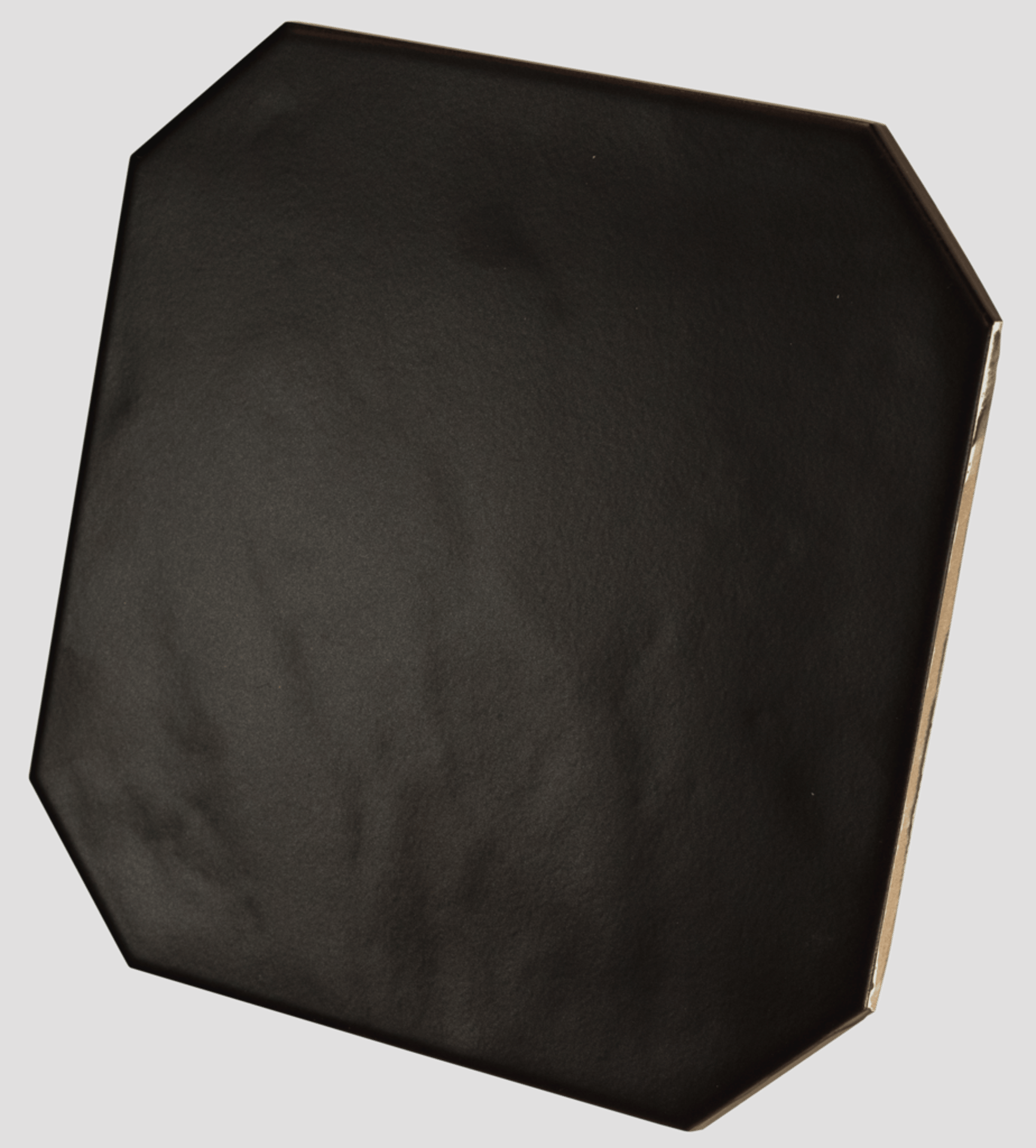 Octagon Negro Mate 20X20cm.