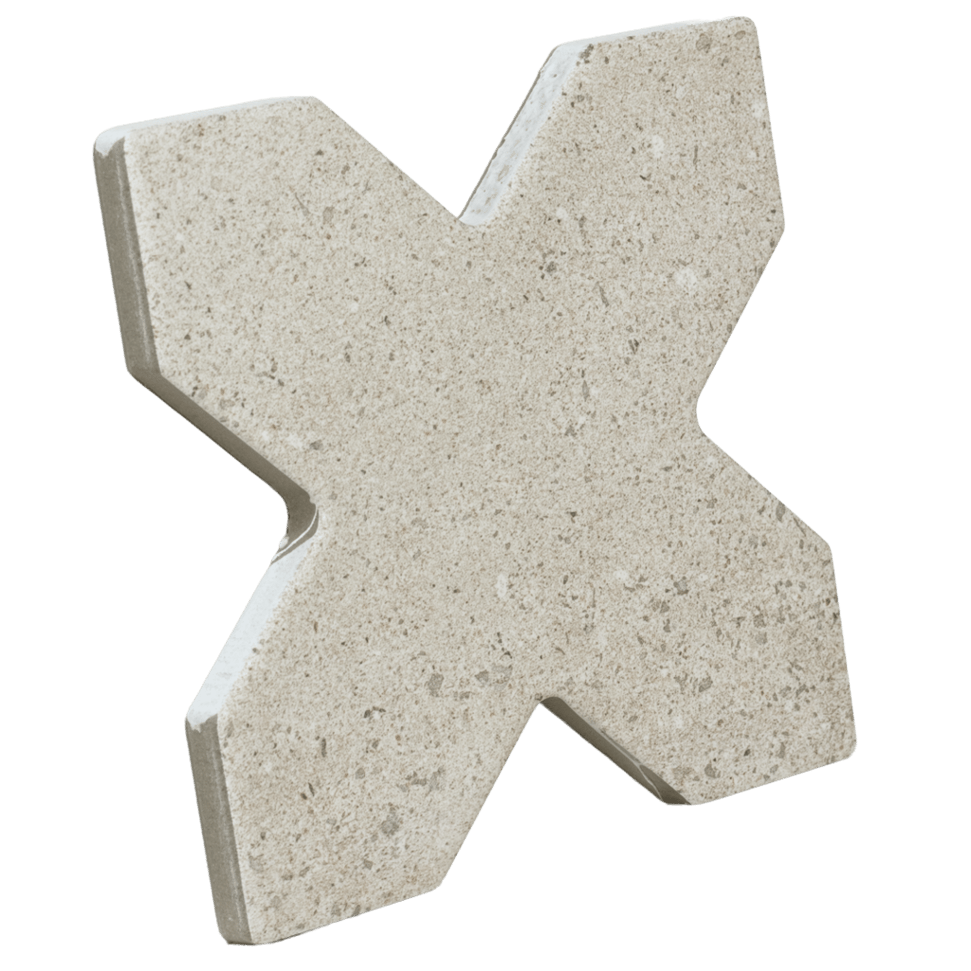 Elda Cross White 12x12cm.