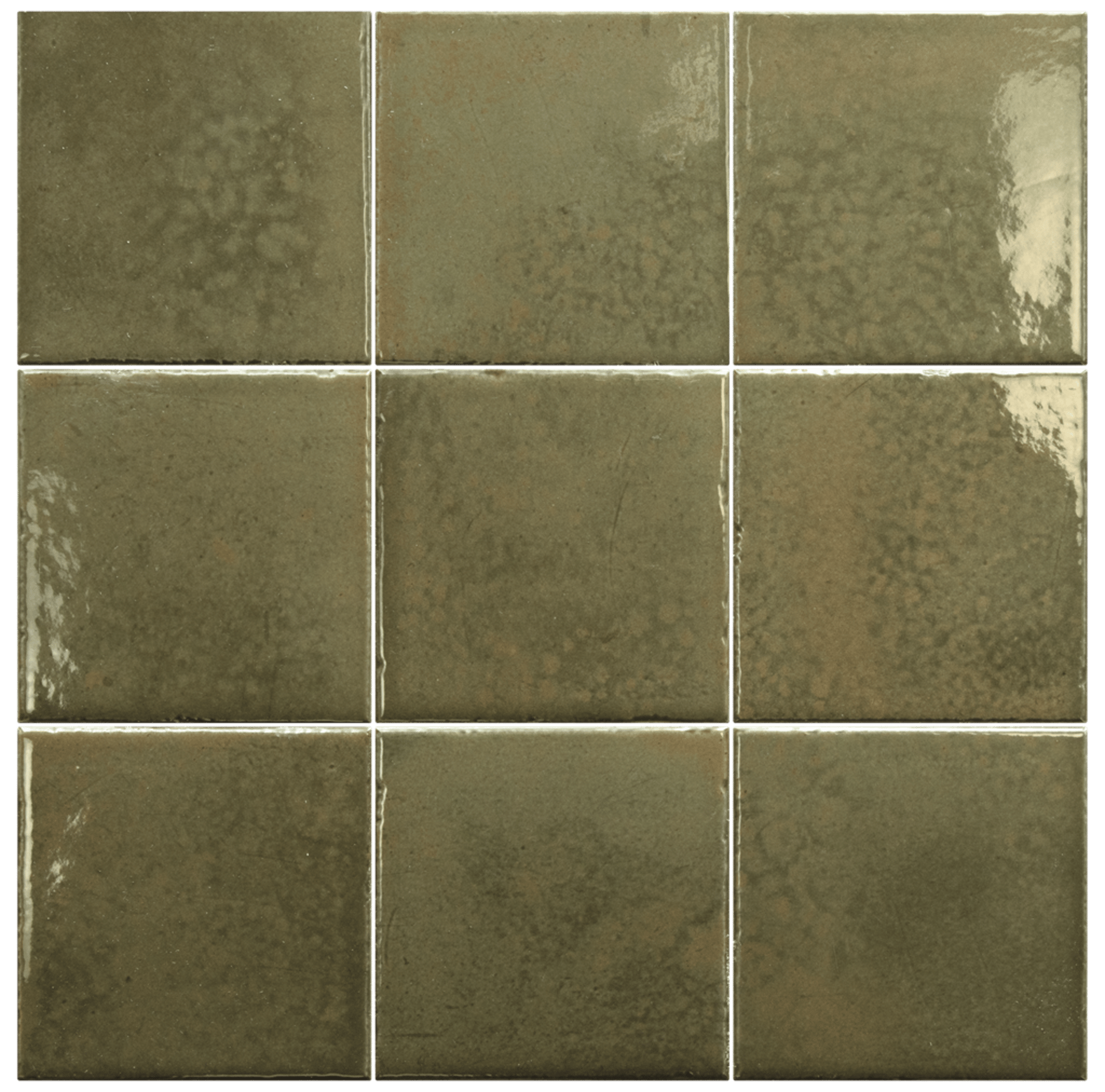 Bohemian Bronze Green 10x10cm.