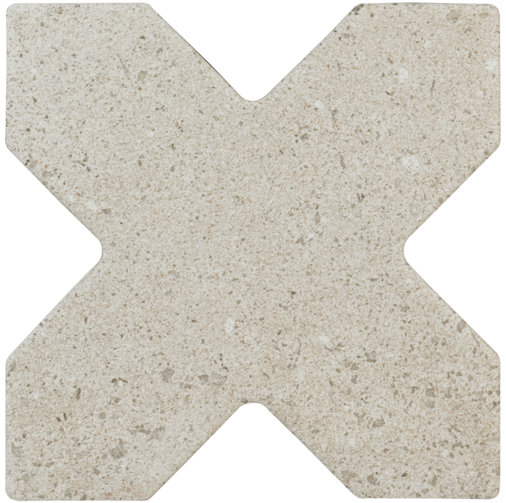 Elda Cross White 12x12cm.