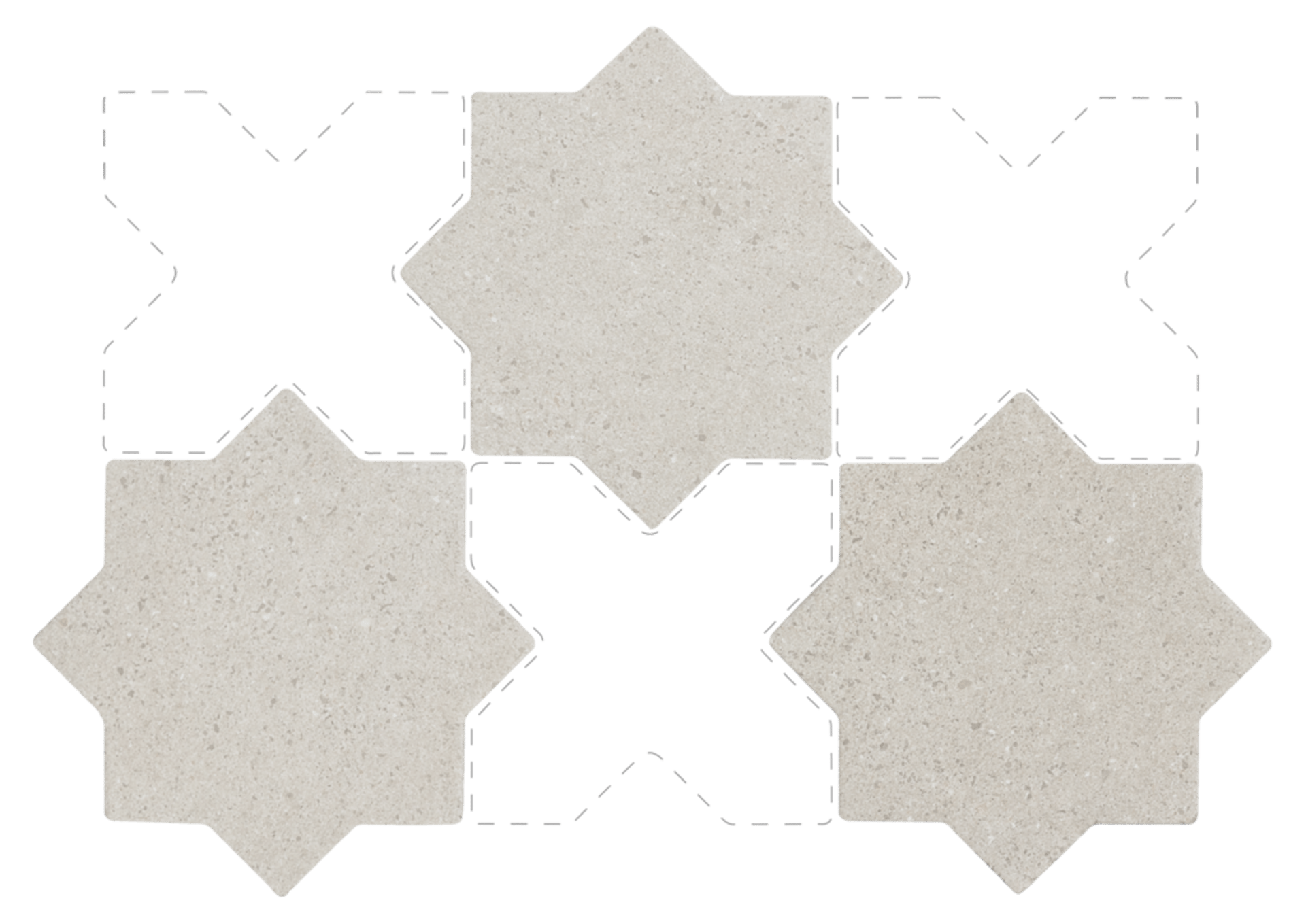 Elda Star White 16,8x16,8cm.
